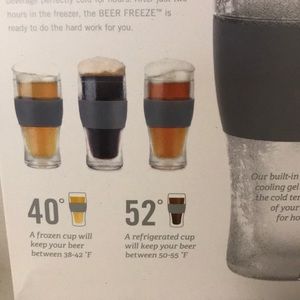 Beer freeze cooling Frosty cups Lot 2 NIB HOST NEW